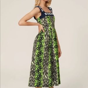 Autumn Adeigbo Green Printed Chloe Dress